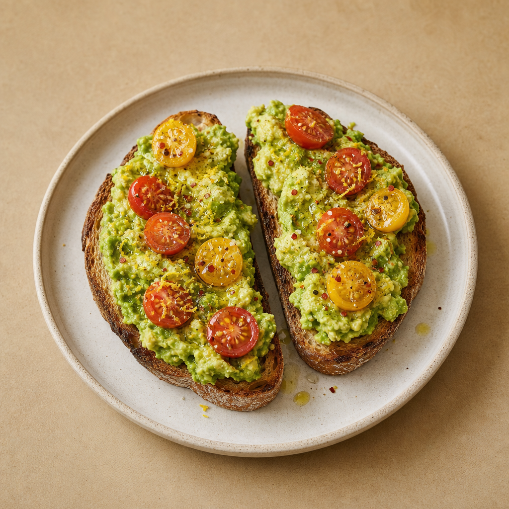 Smashed Avocado Toast on Sourdough